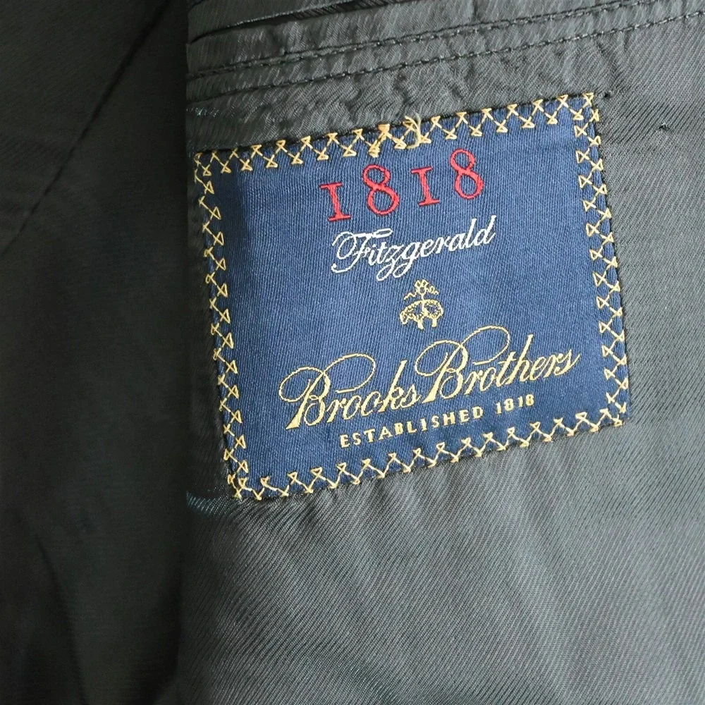 Brooks Brothers 38R Herringbone‎ Saxxon 1818 Fitzgerald Sport Coat Suit Jacket